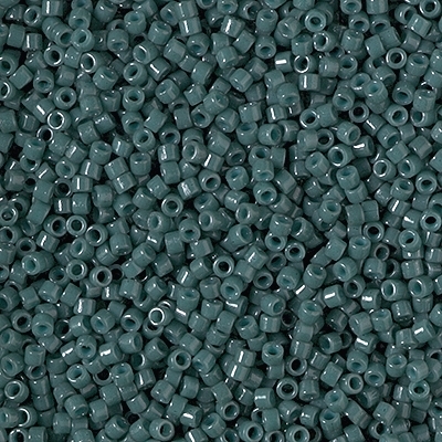 Miyuki Delica Seed Beads 5g 11/0 DB2358 Duracoat Opaque Spruce Green