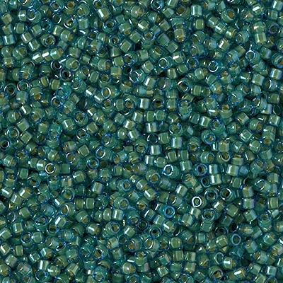 Miyuki Delica Seed Beads 5g 11/0 DB2381 Inside Color Lined Dyed Shamrock