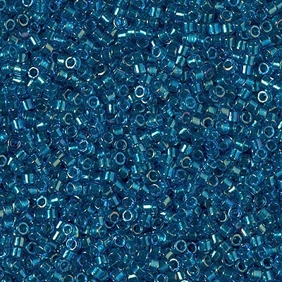 Miyuki Delica Seed Beads 5g 11/0 DB2385 Inside Color Lined Dyed Paradise Blue