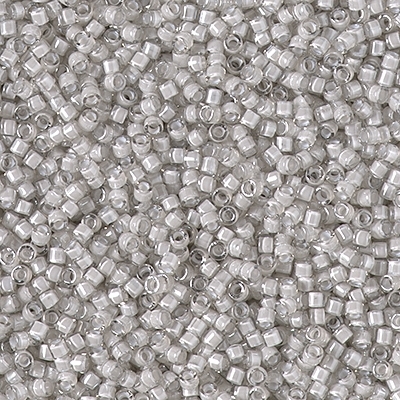 Miyuki Delica Seed Beads 5g 11/0 DB2391 Inside Color Lined Dyed Silver Cloud