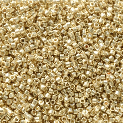 Miyuki Delica Seed Beads 5g 11/0 DB2501 Duracoat Galvanized Pale Gold