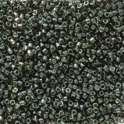 Miyuki Delica Seed Beads 5g 11/0 DB2507 Duracoat Galvanized Black Moss