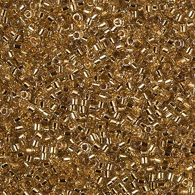 [ DS ] Miyuki Delica Seed Beads 1g 11/0 DB2525 24 KT Gold Plated Lined Yellow