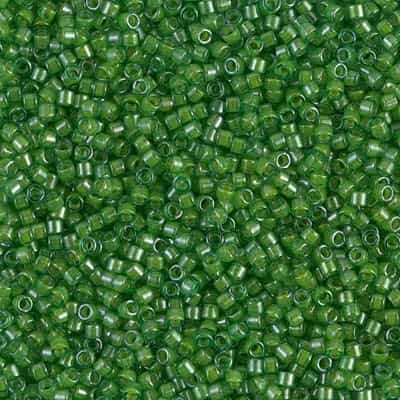 Miyuki Delica Seed Beads 5g 11/0 DB0274 TL Light Kelly Green
