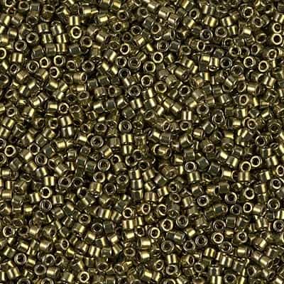 Miyuki Delica Seed Beads 5g 11/0 DB0456 Galvanized Olive