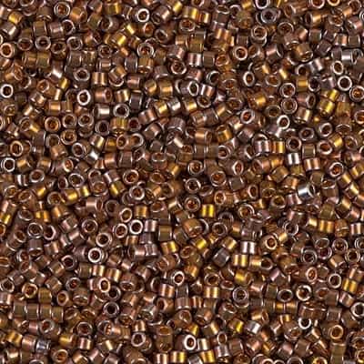 Miyuki Delica Seed Beads 1g 11/0 DB0506 24 Kt Dk Copper Gold Plated