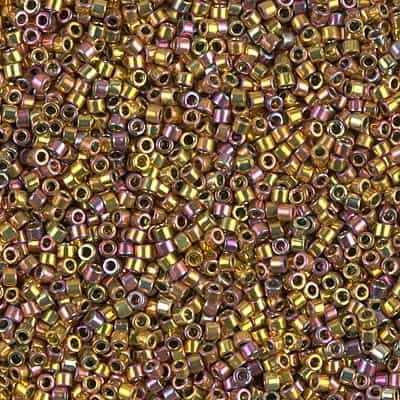 Miyuki Delica Seed Beads 1g 11/0 DB0507 24 Kt Rose Gold Plated