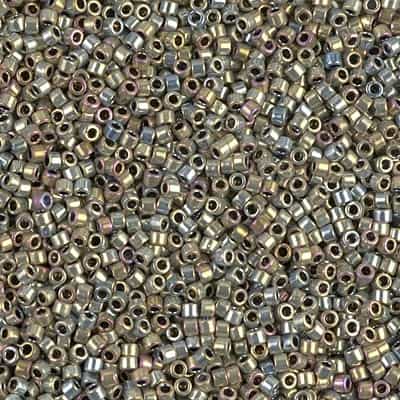 Miyuki Delica Seed Beads 1g 11/0 DB0546 MR Goldish Green/Grey