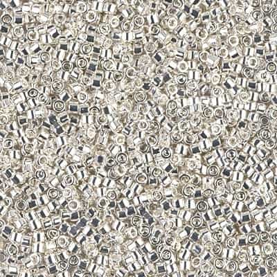 [ DS ] Miyuki Delica Seed Beads 1g 11/0 DB0551 Bright Silver Plated