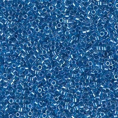 Miyuki Delica Seed Beads 5g 11/0 DB0920 ICL* Clear/Bright Blue