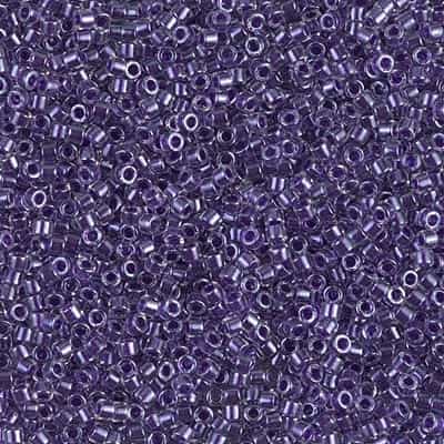 Miyuki Delica Seed Beads 5g 11/0 DB0923 ICL* Clear/Dark Purple