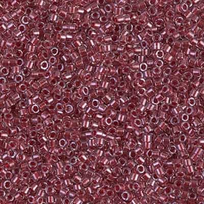 Miyuki Delica Seed Beads 5g 11/0 DB0924 ICL* Clear/Cranberry