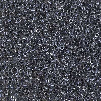 Miyuki Delica Seed Beads 5g 11/0 DB0925 ICL* Clear/Dark Smoke