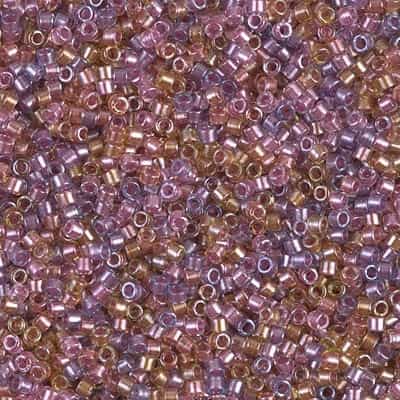 Miyuki Delica Seed Beads 5g 11/0 DB0982 ICL* Lt Purple/Soft Rose