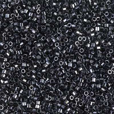 Miyuki Delica Seed Beads 5g 11/0  DBH0001 Hex M Hematite