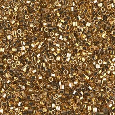 Miyuki Delica Seed Beads 1g DBH0034 HEX 18KT Hamilton Gold