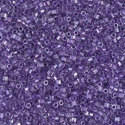 [ DS ] Miyuki Delica Seed Beads 5g 11/0  DBH0906 Hex ICL* Crystal/Purple