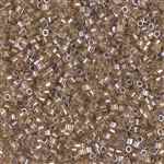 Miyuki Delica Seed Beads 5g 11/0  DBH0907 Hex ICL* Crystal/Taupe