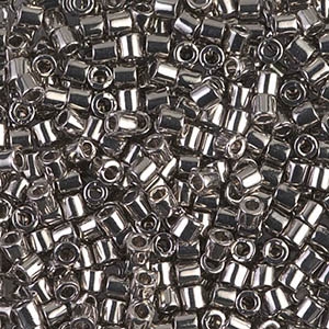 Miyuki Delica Seed Beads 8/0 5 Grams DBL0021 M Dark Nickel Silver