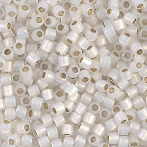 Miyuki Delica Seed Beads 8/0 5 Grams DBL0221 ICL White Opal/Gilt