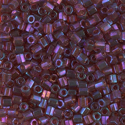 Miyuki Delica Seed Beads 8/0 DBLH0104 Hex TL Raspberry