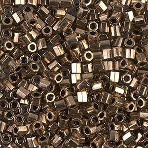 Miyuki Delica Seed Beads 8/0 DBLH0022 Hex M Bronze