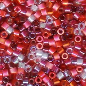 Miyuki 10/0 Delica Seed Bead Mix 7 Grams Strawberry Fields