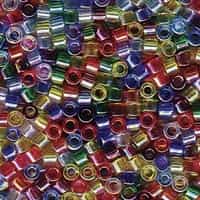 Miyuki 10/0 Delica Seed Bead Mix 7 Grams Rainbow AB