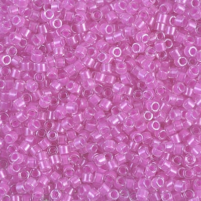 Miyuki Delica 10/0 Seed Beads 5g 10/0 DBM2037 Luminous Hot Magenta Inside Color Lined