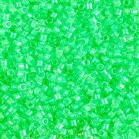 Miyuki Delica 10/0 Seed Beads 5g 10/0 DBM2040 Luminous Bright Lime Inside Color Lined
