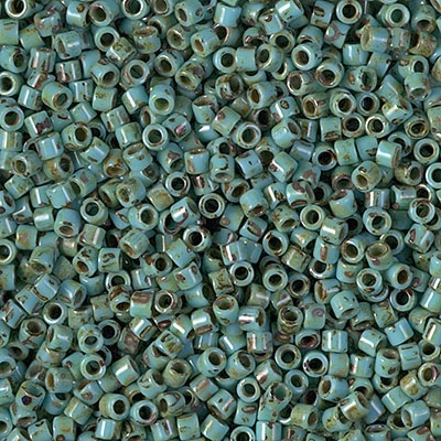 [ DS ] Miyuki Delica 10/0 Seed Beads 5g 10/0 DBM2264 Picasso Painted Turquoise