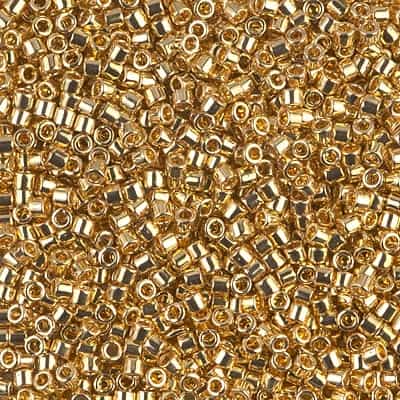 Miyuki Delica Seed Beads 1g DBM0031 M 24 Karat Gold Plated