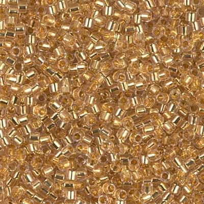 [ DS ] Miyuki Delica 10/0 Seed Beads 1g DBM0033 ICL Crystal/24 Kt Gold