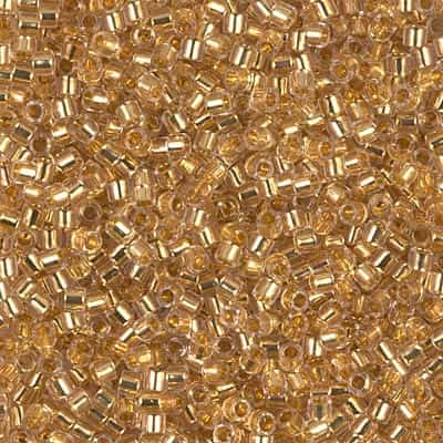Miyuki Delica Seed Beads 1g DBM0033 ICL Crystal/24 Kt Gold