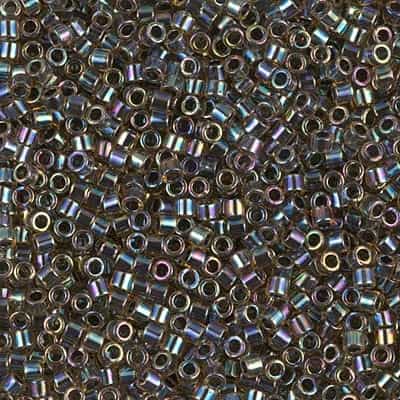 [ DS ] Miyuki Delica 10/0 Seed Beads 5g DBM0089 TR Green/Violet/Gold