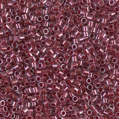 Miyuki Delica Seed Beads 5g DBM0924 ICL* Clear/Cranberry