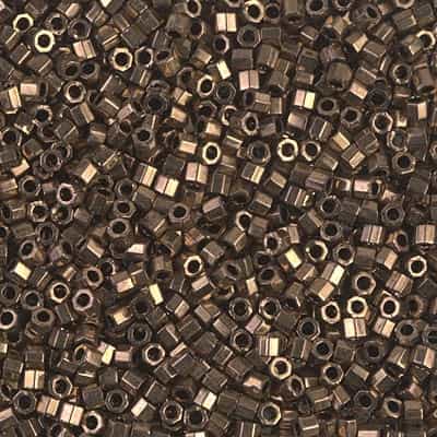 Miyuki Delica Seed Beads 5g DBMH0022 Hex  M Bronze