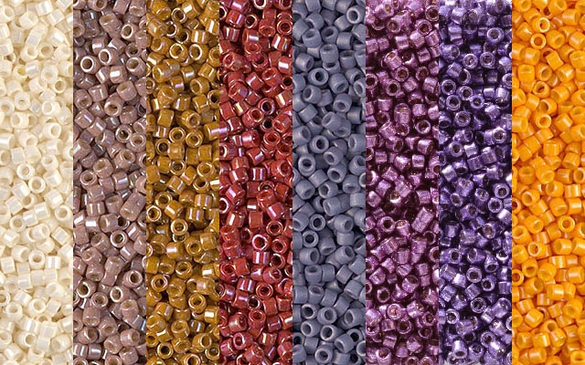 Miyuki Delica Seed Beads MIX for Topolia Tiles Colorway One - 8 Grams