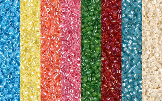 Miyuki Delica Seed Beads MIX for Topolia Tiles Colorway One - 8 Grams