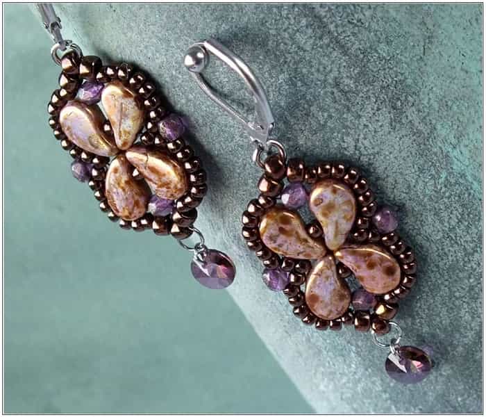 BeadSmith Digital Download Patterns - Arabesque Earrings