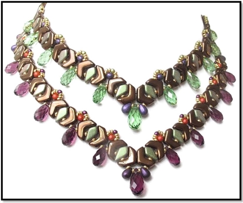 BeadSmith Digital Download Patterns - ChevronDuo Duet Necklace