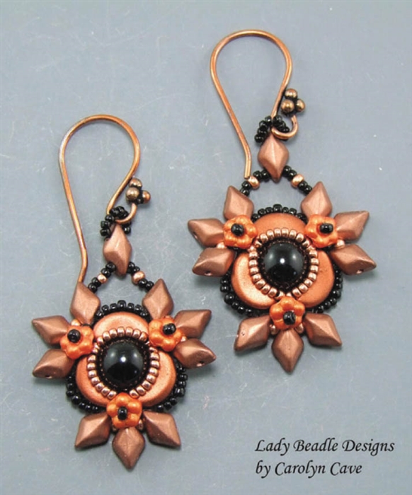 BeadSmith Digital Download Patterns - Firethorn Earrings