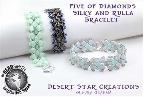 BeadSmith Digital Download Patterns - Five of Diamonds Bracelet