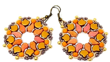 BeadSmith Digital Download Patterns - Ginkana Earrings