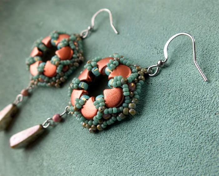 BeadSmith Digital Download Patterns - Ginko Lace Earrings