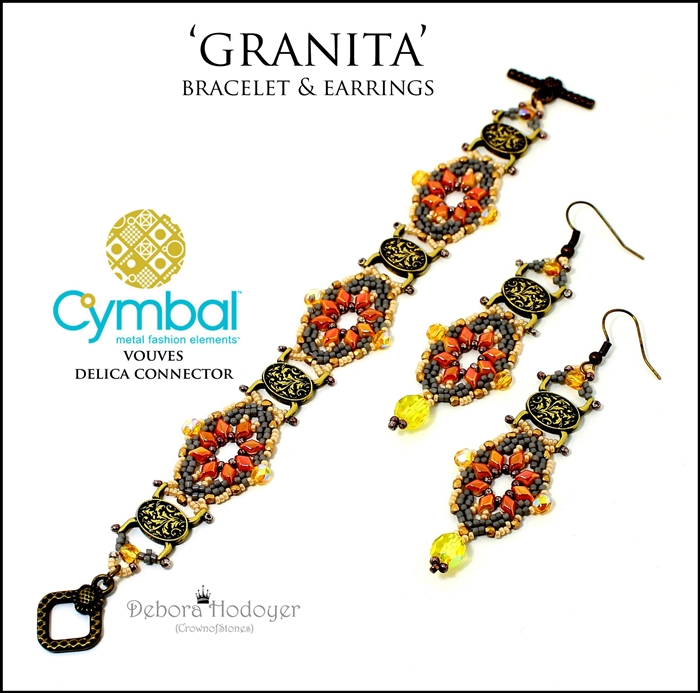 BeadSmith Digital Download Pattern - Granita Bracelet & Earrings by Debora Hodoyer