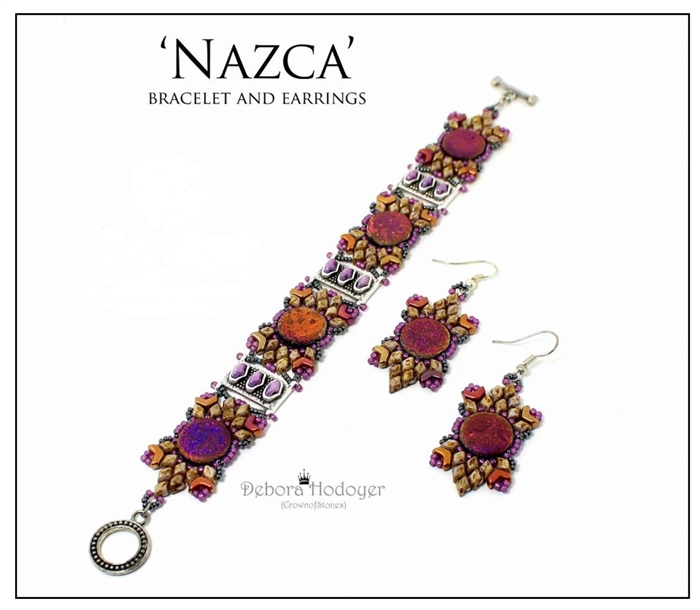 BeadSmith Digital Download Patterns - Nazca Bracelet & Earrings