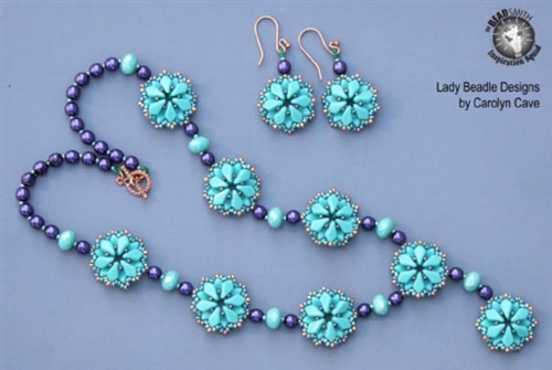 BeadSmith Digital Download Pattern - Sea Breeze Necklace & Earrings