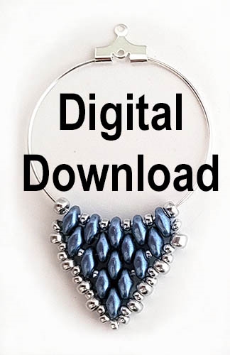 BeadSmith Digital Download Pattern - Super Duper Hoops Earrings
