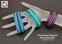 BeadSmith Digital Download Pattern - Three-Drop Diagonal Peyote Bracelet